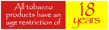 All tobacco products have an age restriction of 18 years